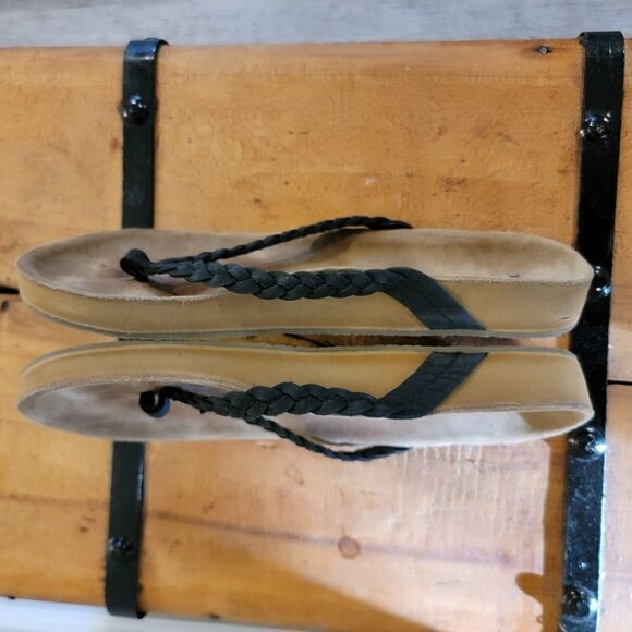 Sanuk “SHE LOUNGY BRAID” Leather Sandal size 10 - Picture 4 of 6